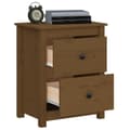 Miniatyrbilde 8 av 11: vidaXL Nattbord 2 stk honningbrun 50x35x61,5 cm heltre furu