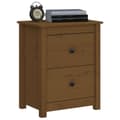 Miniatyrbilde 9 av 11: vidaXL Nattbord 2 stk honningbrun 50x35x61,5 cm heltre furu