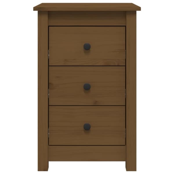 vidaXL Nattbord 2 stk honningbrun 40x35x61 cm heltre furu