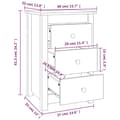 Miniatyrbilde 10 av 11: vidaXL Nattbord 2 stk honningbrun 40x35x61 cm heltre furu