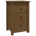 Miniatyrbilde 2 av 11: vidaXL Nattbord 2 stk honningbrun 40x35x61 cm heltre furu