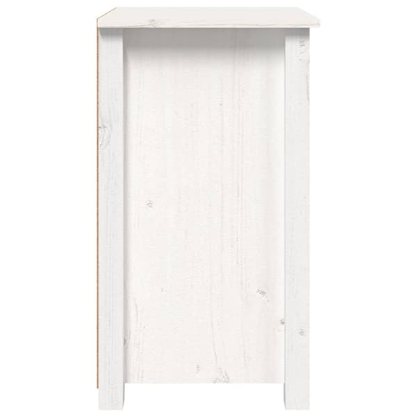 vidaXL Nattbord hvit 40x35x61,5 cm heltre furu