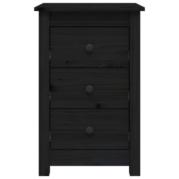 vidaXL Nattbord 2 stk svart 40x35x61,5 cm heltre furu