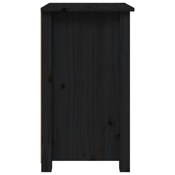 vidaXL Nattbord 2 stk svart 40x35x61,5 cm heltre furu