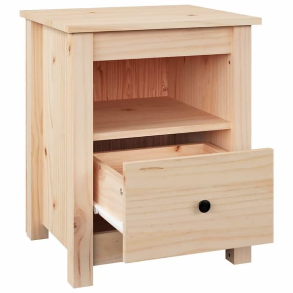 vidaXL Nattbord 40x35x49 cm heltre furu