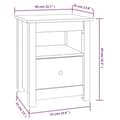 Miniatyrbilde 9 av 10: vidaXL Nattbord 40x35x49 cm heltre furu