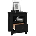 Miniatyrbilde 4 av 11: vidaXL Nattbord 2 stk svart 40x35x49 cm heltre furu