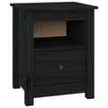 Miniatyrbilde 6 av 11: vidaXL Nattbord 2 stk svart 40x35x49 cm heltre furu