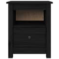 Miniatyrbilde 7 av 11: vidaXL Nattbord 2 stk svart 40x35x49 cm heltre furu