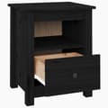 Miniatyrbilde 8 av 11: vidaXL Nattbord 2 stk svart 40x35x49 cm heltre furu