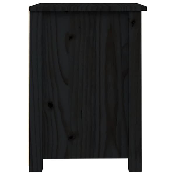 vidaXL Nattbord 2 stk svart 40x35x49 cm heltre furu