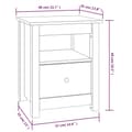 Miniatyrbilde 11 av 11: vidaXL Nattbord 2 stk svart 40x35x49 cm heltre furu