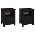 Miniatyrbilde 1 av 11: vidaXL Nattbord 2 stk svart 40x35x49 cm heltre furu