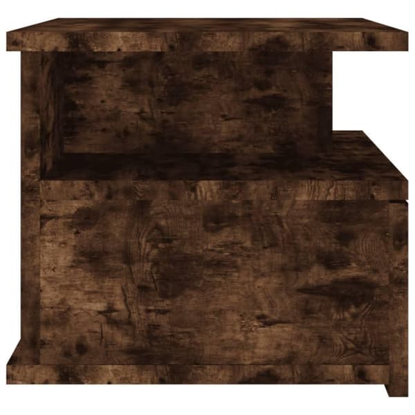 vidaXL Flytende nattbord røkt eik 40x31x27 cm konstruert tre
