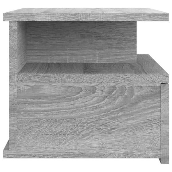 vidaXL Flytende nattbord 2 stk grå sonoma 40x31x27 cm konstruert tre