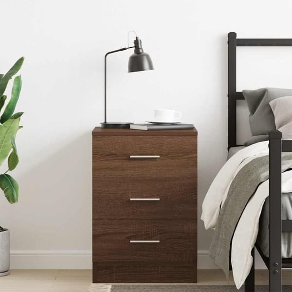vidaXL Nattbord brun eik 38x35x56 cm konstruert tre