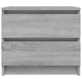 Miniatyrbilde 4 av 8: vidaXL Nattbord 2 stk grå sonoma 50x39x43,5 cm konstruert tre