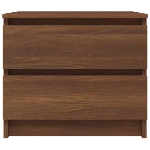 vidaXL Sängbord brun ek 50x39x43,5 cm konstruerat trä