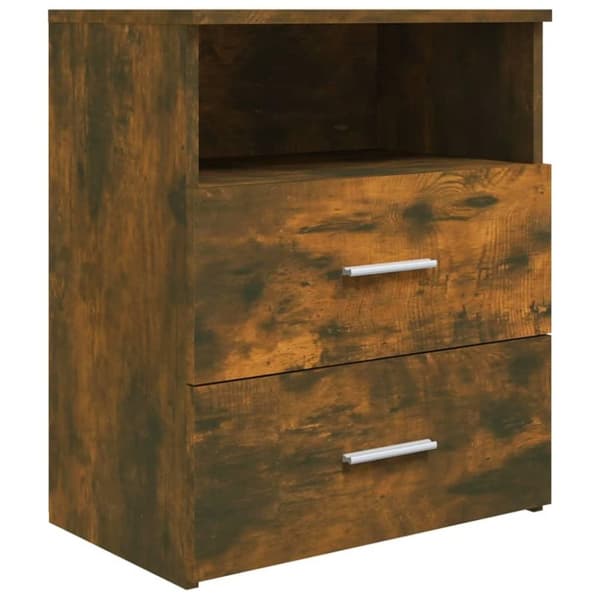 vidaXL Nattbord 2 stk røkt eik 50x32x60 cm