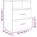 Miniatyrbilde 9 av 10: vidaXL Nattbord 2 stk røkt eik 50x32x60 cm