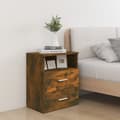 Miniatyrbilde 2 av 10: vidaXL Nattbord 2 stk røkt eik 50x32x60 cm