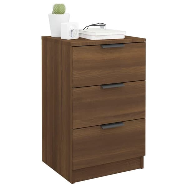 vidaXL Nattbord brun eik 40x36x65 cm