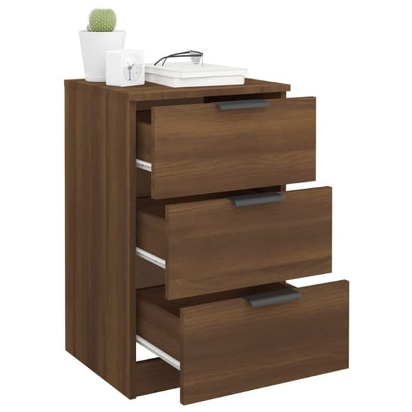 vidaXL Nattbord brun eik 40x36x65 cm