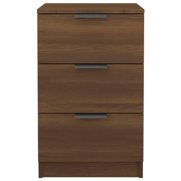 vidaXL Nattbord brun eik 40x36x65 cm
