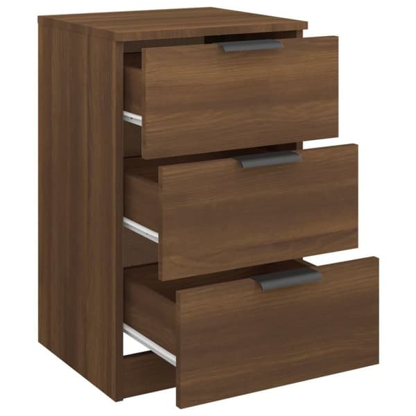 vidaXL Nattbord brun eik 40x36x65 cm