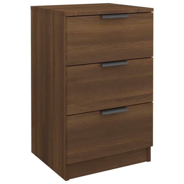 vidaXL Nattbord brun eik 40x36x65 cm