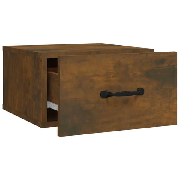 vidaXL Veggmonterte nattbord 2 stk røkt eik 35x35x20 cm