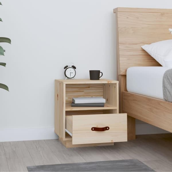 vidaXL Nattbord 40x34x45 cm heltre furu