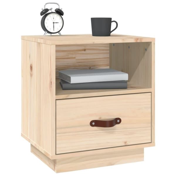 vidaXL Nattbord 40x34x45 cm heltre furu
