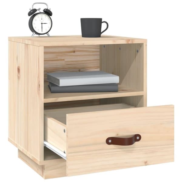 vidaXL Nattbord 40x34x45 cm heltre furu