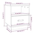 Miniatyrbilde 10 av 11: vidaXL Nattbord 40x34x45 cm heltre furu
