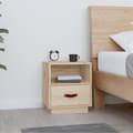 Miniatyrbilde 11 av 11: vidaXL Nattbord 40x34x45 cm heltre furu