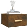 Miniatyrbilde 4 av 11: vidaXL Veggmonterte nattbord 2 stk røkt eik 35x35x20 cm