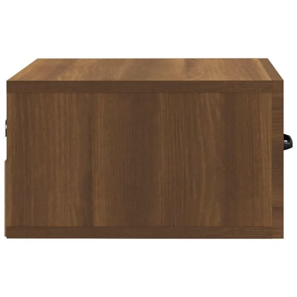 vidaXL Väggmonterat sängbord Brun ek 35x35x20 cm