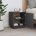 Miniatyrbilde 3 av 11: vidaXL Nattbord grå 40x34x45 cm heltre furu