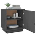 Miniatyrbilde 5 av 11: vidaXL Nattbord grå 40x34x45 cm heltre furu