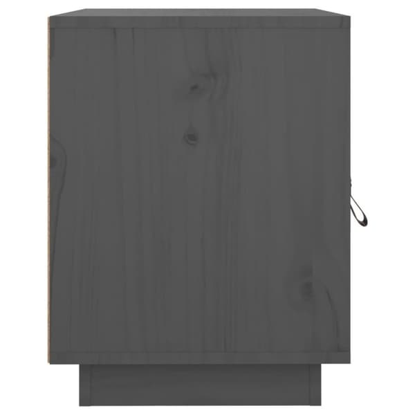 vidaXL Nattbord grå 40x34x45 cm heltre furu