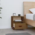 Miniatyrbilde 3 av 11: vidaXL Nattbord honningbrun 40x34x45 cm heltre furu