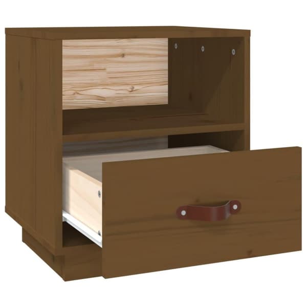 vidaXL Nattbord honningbrun 40x34x45 cm heltre furu