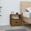Miniatyrbilde 11 av 11: vidaXL Nattbord honningbrun 40x34x45 cm heltre furu