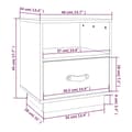Miniatyrbild 10 av 11: vidaXL Sängbord 2 st svart 40x34x45 cm massiv furu