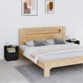 Miniatyrbild 11 av 11: vidaXL Sängbord 2 st svart 40x34x45 cm massiv furu