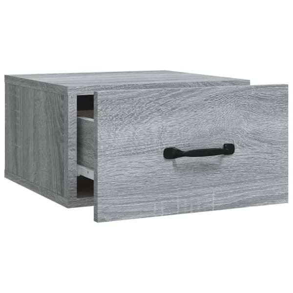 vidaXL Veggmonterte nattbord 2 stk grå sonoma 35x35x20 cm