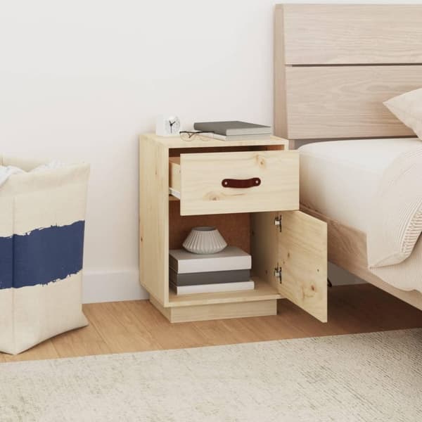 vidaXL Nattbord 40x34x55 cm heltre furu