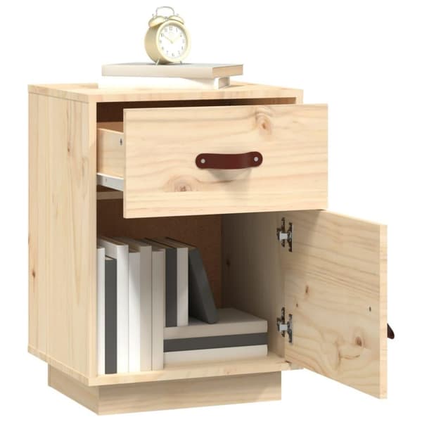 vidaXL Nattbord 40x34x55 cm heltre furu