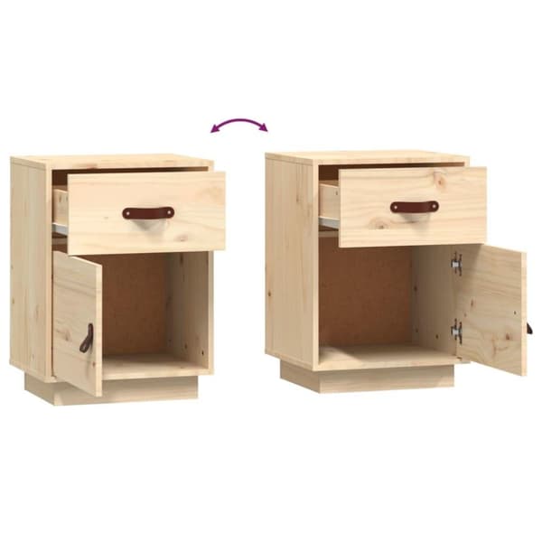 vidaXL Nattbord 40x34x55 cm heltre furu
